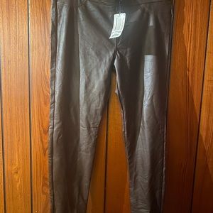 Hue Leatherette leggings Espresso! Sz. XL